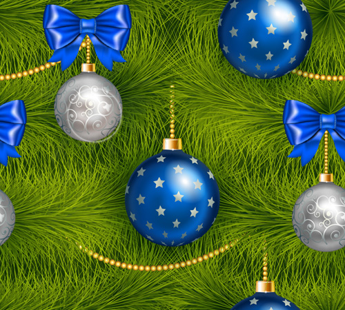 Shining christmas balls saemless pattern vector 07 Shining christmas balls saemless pattern vector 07