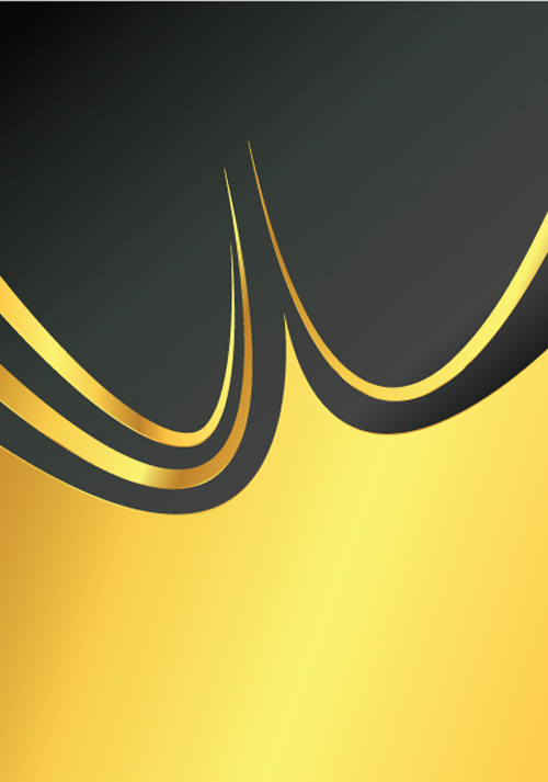 Simple gold art background vector 03