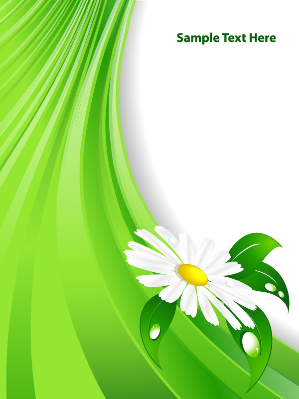 green flower background abstract 