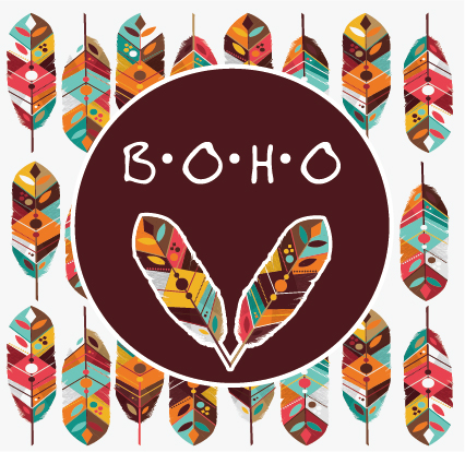 Boho style background vector illustration 05 Boho style background vector illustration 05