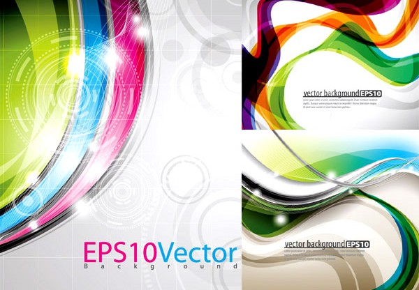 Bright wave background vector Bright wave background vector