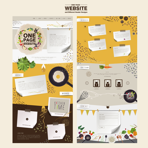 Business page design template vector 06 Business page design template vector 06
