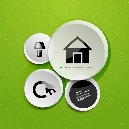 Circle elements business template vector 04 Circle elements business template vector 04