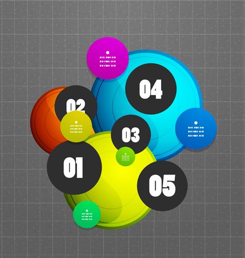 Circle elements business template vector 20