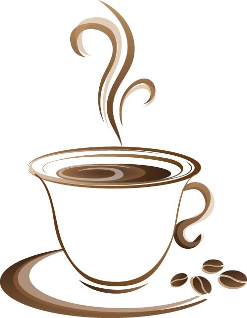 Cup with coffee abstract illustration vector 01 Cup with coffee abstract illustration vector 01