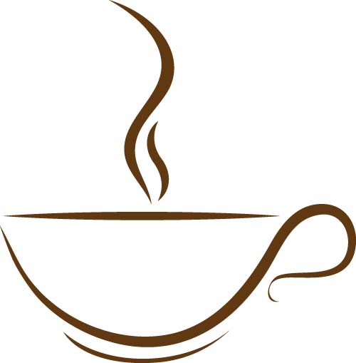 Cup with coffee abstract illustration vector 10
