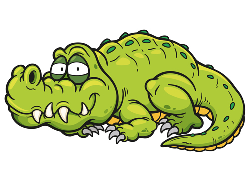 styles cute crocodile cartoon 