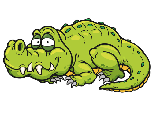 Cute crocodile cartoon styles vectors 05