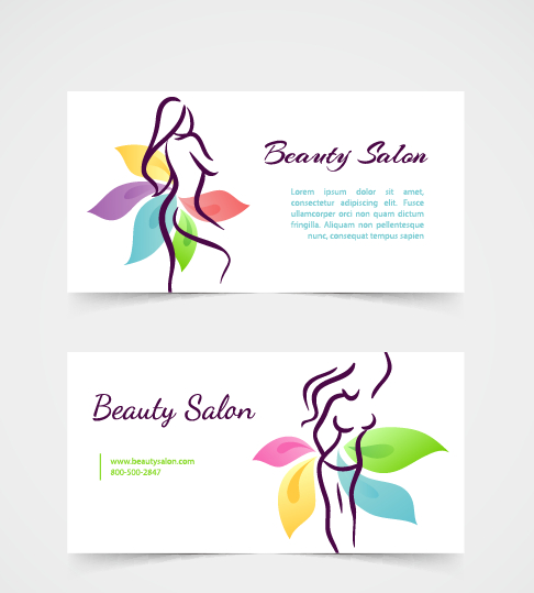 vector material salon business cards business beauty salon 