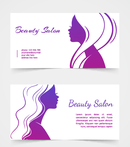 Exquisite beauty salon business cards vector material 02 Exquisite beauty salon business cards vector material 02