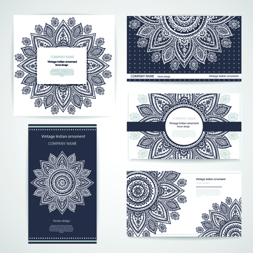 Pattern card ornaments floral 