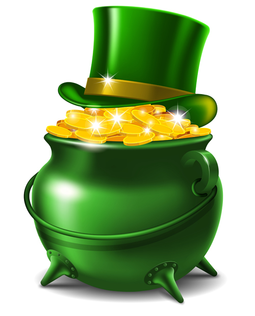 Green money cans and caps vector