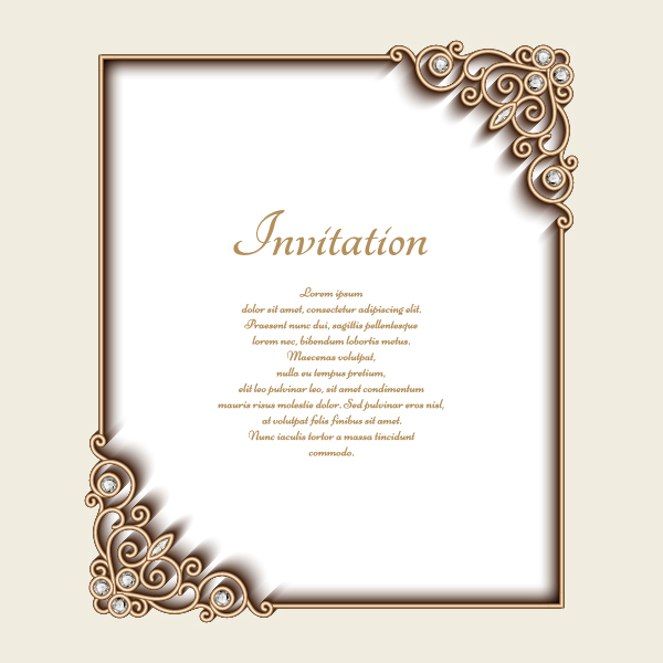 jewelry invitation decorative card 