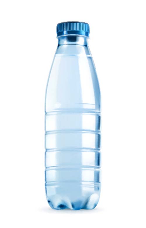 Mineral water with plastic bottle vector 01