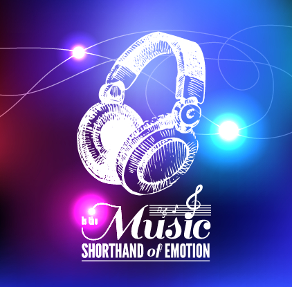 Neon light with music background vector 03 Neon light with music background vector 03