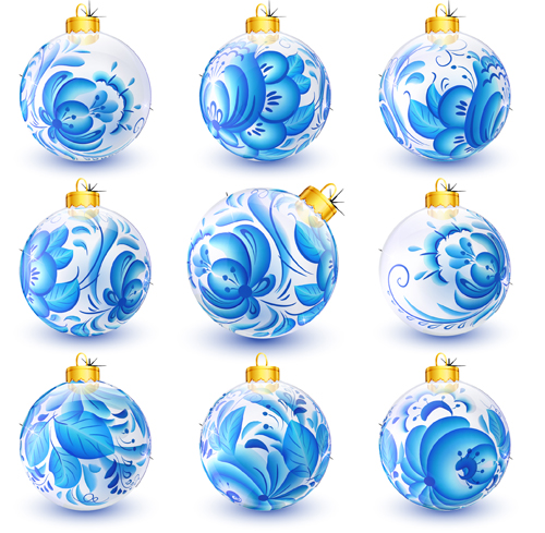 Shining christmas balls design 01 Shining christmas balls design 01