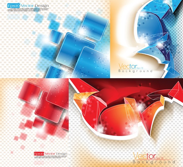 3D blue with red background graphics vector 3D blue with red background graphics vector