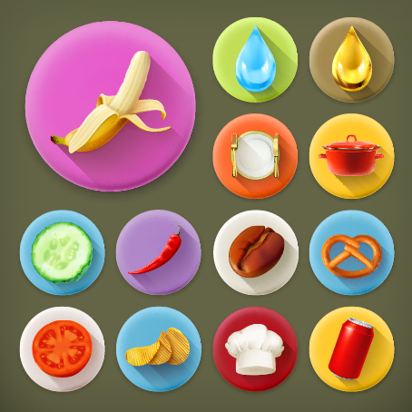 Various icons icon food dessert 
