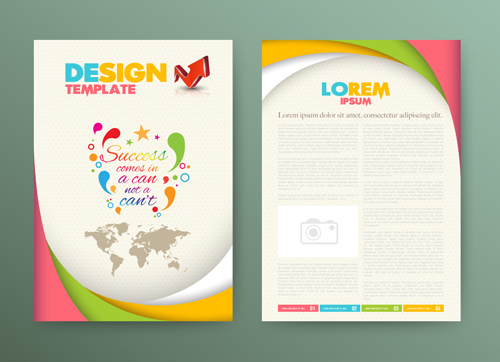 Vector cover brochure modern design 01