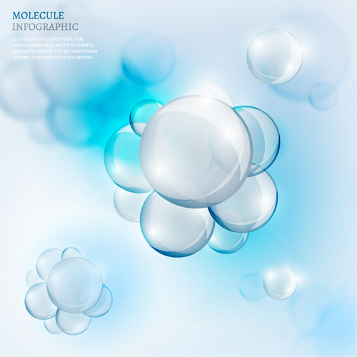 Vector molecule infographics template set 04 Vector molecule infographics template set 04