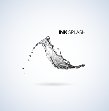 Abstract ink splash background vector 02 Abstract ink splash background vector 02