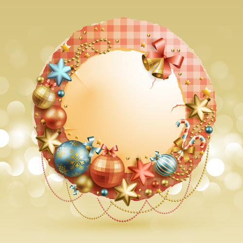 Christmas baubles text box vector graphics 06 Christmas baubles text box vector graphics 06