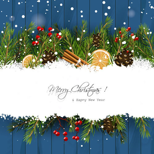woodern christmas branches background 