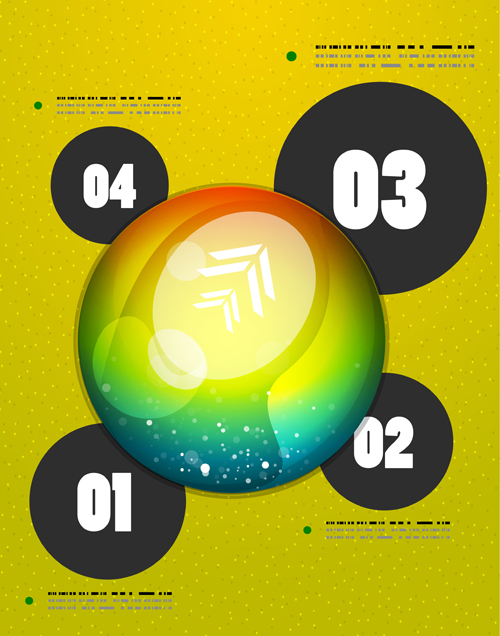 Circle elements business template vector 01 Circle elements business template vector 01