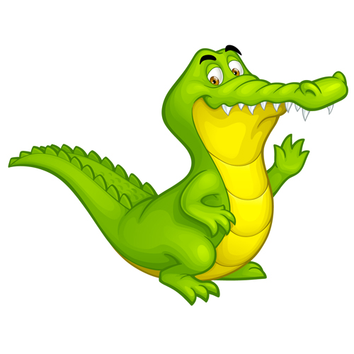 styles cute crocodile cartoon 