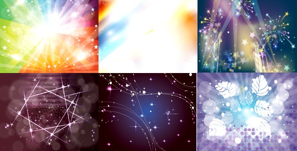 Different lights background vector set Different lights background vector set