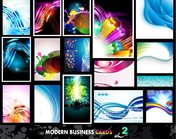 Modern business cards abstract vector Modern business cards abstract vector