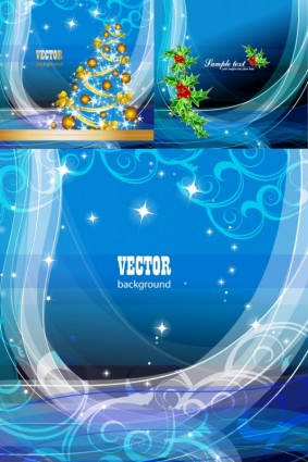 Blue style christmas art background vector Blue style christmas art background vector