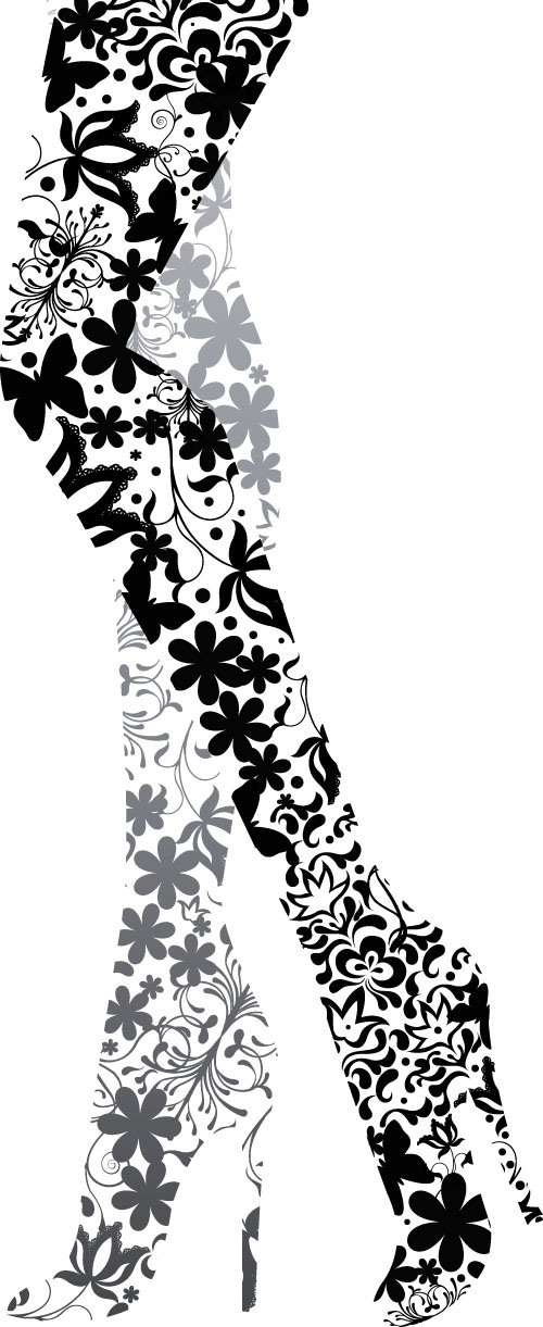 legs illustration floral 