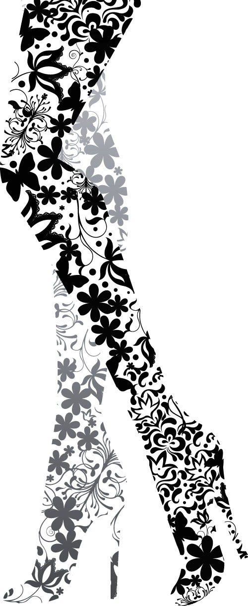 floral legs vector illustration 01 floral legs vector illustration 01
