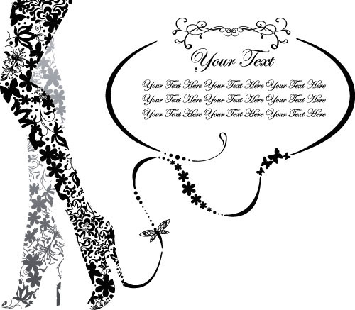 floral legs vector illustration 02 floral legs vector illustration 02