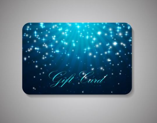 star shining gift card blue 
