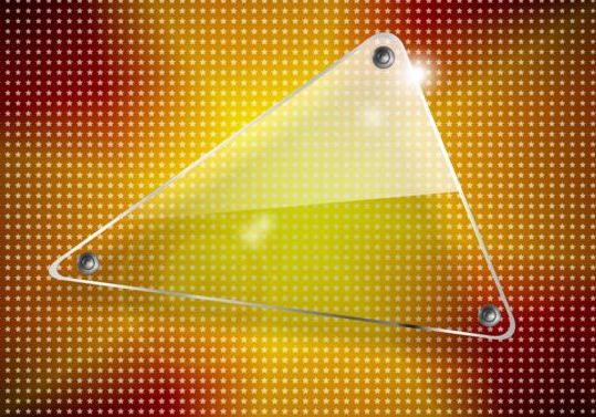 triangle star pattern glass banner 