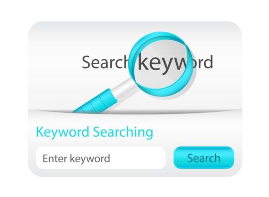 white Searching keyword interface blue 