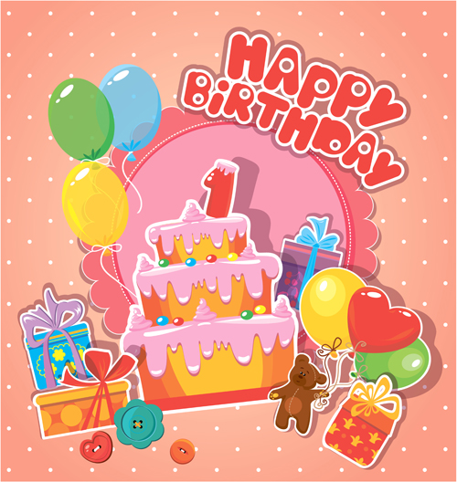 card cake birthday baby 