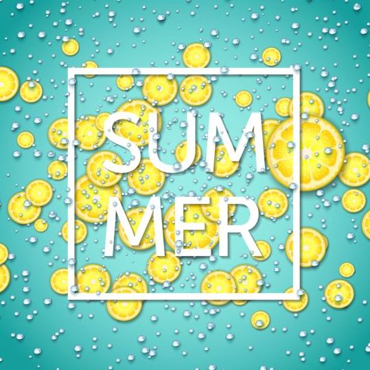 water summer slices Limon Fizzy background 