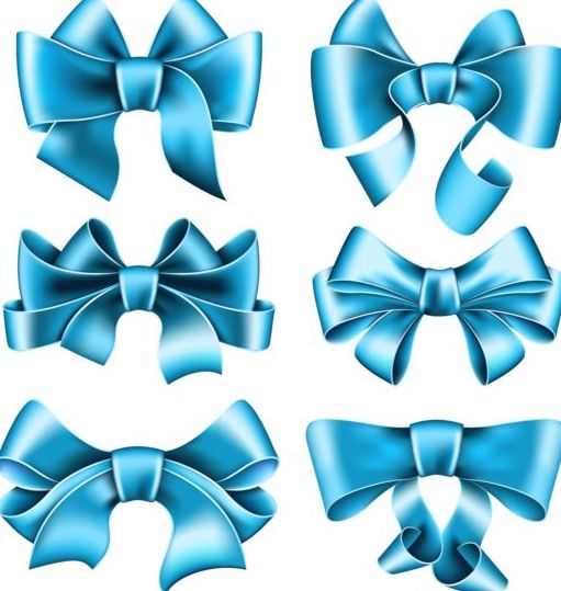 bow blue beautiful 