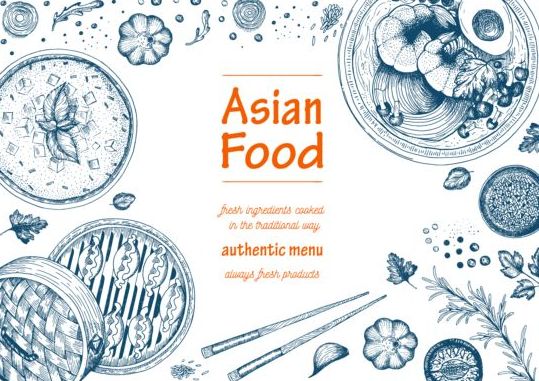 menu hand food Asian 