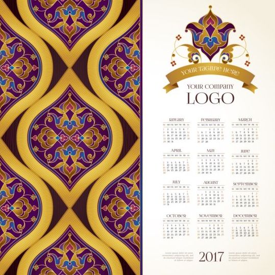 pattern floral decor calendars 2017 