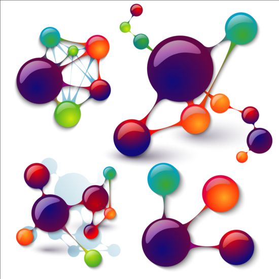 Molecules infographics 3d 