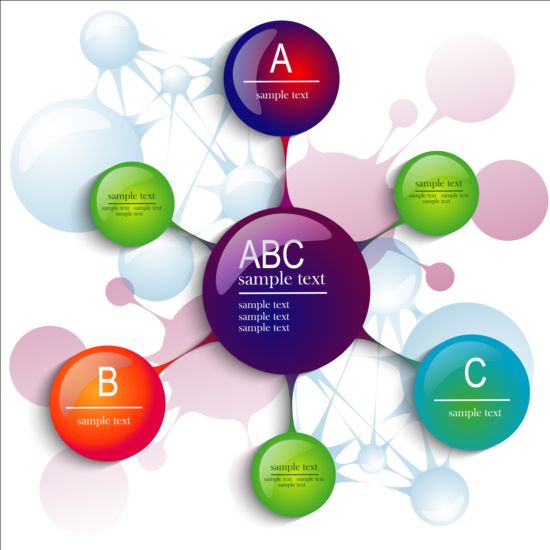 Molecules infographics 3d 