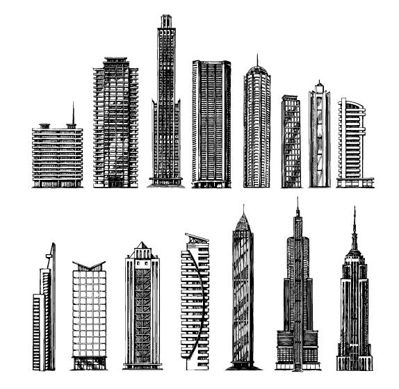 skyscrapers sketch 
