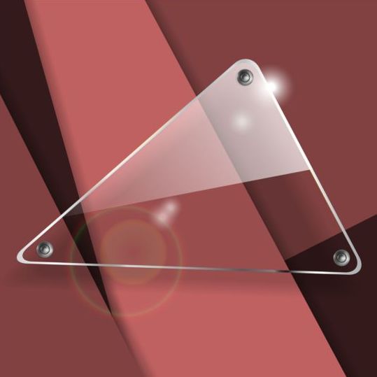 triangle glass banner background abstract 