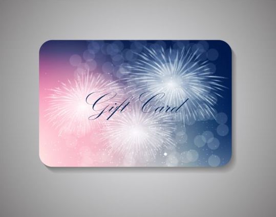 gift Fireworks colored card 