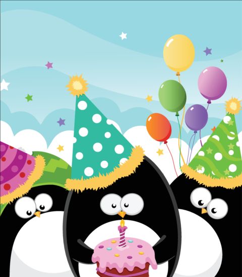 penguin cute cake birthday 