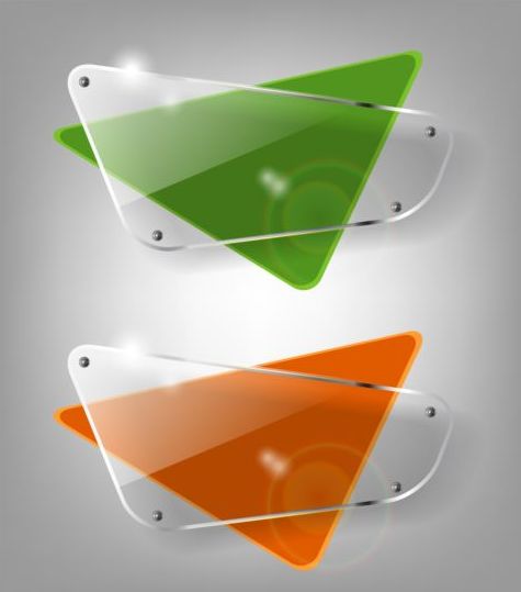 rounded quadrilateral glass banners 